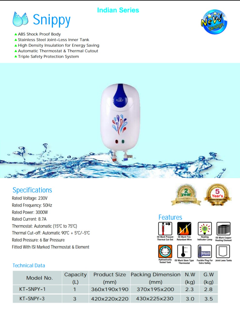 QUARTZ Water Heater